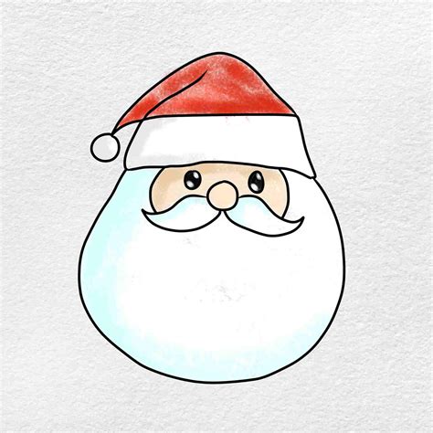 draw easy santa claus|simple santa claus drawing.